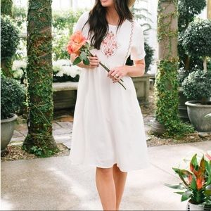 Ivory Embroidered Dress